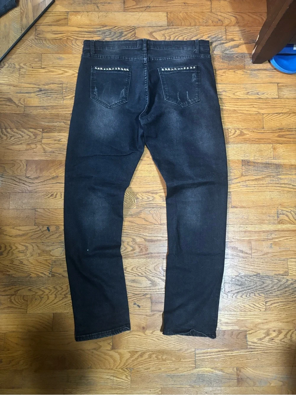 Rick Owens Black Slim Straight Distressed Jeans